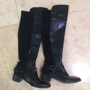 Marc Fischer Black Over The Knee Leather Boots